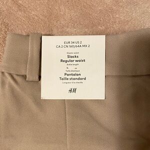 H&M Taupe Beige Ankle-Length Slacks